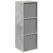 Vidaxl Strani šal s predalom Betonsko siva 30,5 x 27 x 84,5 cm