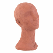 Narancasta dekorativna skulptura u boji terakote PT LIVING Face Art, visina 28,4 cm
