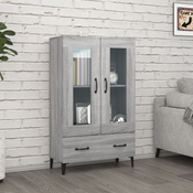 vidaXL Visoka omarica siva sonoma 70x31x115 cm konstruiran les