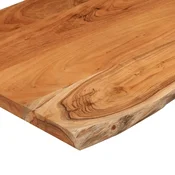 Mizna plošča 60x60x2,5 cm kvadratna trdna akacija naravni rob