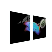 shumee STEKLENA ZAŠČITNA PLOŠČA ZA ŠTEDILNIK 85x52 BUTTERFLY