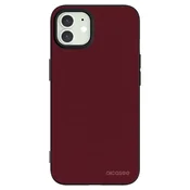 Silikonski črni ovitek za Apple iPhone 12 Pro - Burgundy red