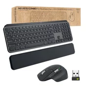 Logitech Master MX Keys Combo for Bussiness tipkovnica Miš priložen Office RF bežični + Bluetooth QWERTZ Švicarski Grafit