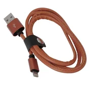 Platinet PLATINET ASPER USNJEN KABEL LIGHTNING NA USB 2.4A 1M RJAV [43298]