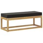 Vidaxl Zunanji stolček klop Bela 115 x 43 x 45 cm Masiven les akacije