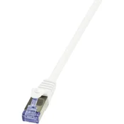 LogiLink LAN (RJ45) Mreža Priključni kabel S/FTP 1 m Bijela pozlaćeni kontakti, Vatrostalan, sa zaštitom za nosić LogiLink