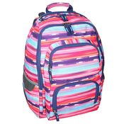 Zaobljena šolska torba, nahrbtnik Spirit: E-Bag s pisanimi črtami 46 x 34 x 22 cm