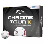 Golf žogice Callaway Chrome Tour X 26 White Triple Track