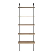 Hanah Home Piante Walnut Black Polica za knjige 60x174x22cm, Bež