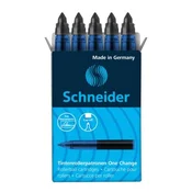 Schneider One Change kartuše za kemični svinčnik, 5 kosov - črno polnilo