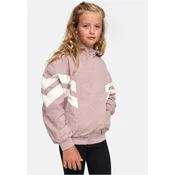 Girls Crinkle Batwing jacket dukrose/whitesand