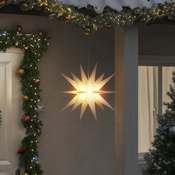 Greatstore Svetilka v obliki zvezde LED 3 kosi zložljiva bela 57 cm