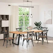 Noge za blagovaonski stol U-oblik 2 kom Crne 80 x (72-73) cm Celik