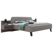 Dieter Knoll POSTELJNA GARNITURA 180 cm x 200 cm , steklo, tekstil, leseni material rjava, siva