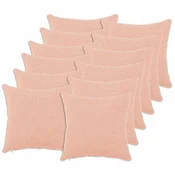 Vidaxl Prevleka za blazino 12 kos HEERLEN Roza 45 x 45 cm Bouclé