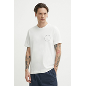 Pamucna majica Marc OPolo za muškarce, boja: bijela, s tiskom, 423201251066