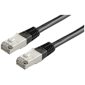 VALUE Value 21.99.1355 RJ45 omrežni kabel\, Patch kabel CAT 6 S/FTP 3.00 m črna 1 kos, (20420399)