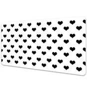 Decormat Namizna podloga Black hearts 90x45 cm