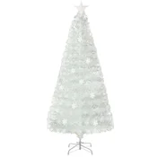 COSTWAY Umetno božično drevo LED 180 cm belo, (5000038694)