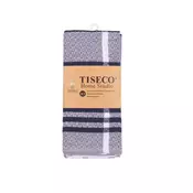 Set of 3 kitchen towels, organic cotton, 50 x 70 cm, Blue - Tiseco