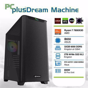 PCPLUS Dream Machine Ryzen 7 7800X3D 32GB 2TB NVMe SSD GeForce RTX 4070Ti 12GB gaming W11PRO
