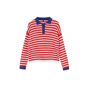 Trendyol Pulover temno modra / rdeča / bela