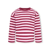 Only Mini Majica KMGSWEAT vinsko rdeča / bela