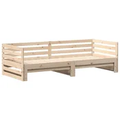 Vidaxl Dnevna postelja z izvlečnim ležiščem brez vzmetnice 80x200 cm