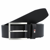 Tommy Hilfiger za moške. AM0AM08361 Usnjeni pas Hampton 4.0 Black (110 cm), Črna, Priložnostno