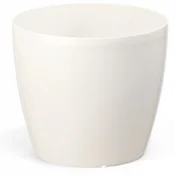 shumee Cvetlični lonec s plastičnim pokrovom, bel, 15,5 cm, Magnolija