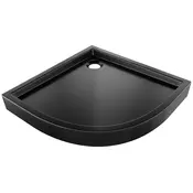 Mexen Flow+ polkrožni tuš kad 90 x 90 cm, črna mat - 46Q709090H