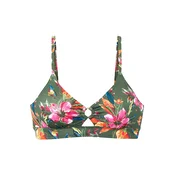 LASCANA Bikini zgornji del  zelena / oranžna / roza