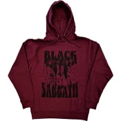 Black Sabbath Kapuco Band and Logo Unisex Maroon Red S