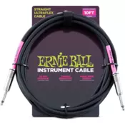 Ernie Ball 6048 10/3m Straight/Straight Instrument Cable - Black crni instrumentalni kabel