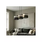 Luster na sajli KARBON 3xE27/15W/230V crna/siva