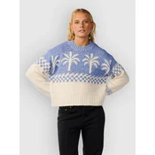 Rip Curl Bossa Nova Neps Crew ženski pulover mid blue