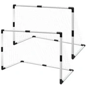 Vidaxl Mini nogometni gol z mrežo 2 kosa za otroke 91,5x48x61 cm