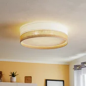 TK Lighting Stropna svetilka Linobianco, O 60 cm - Dnevna soba/jedilnica - Sodobni - bel, rjav - Tkanine/tekstil