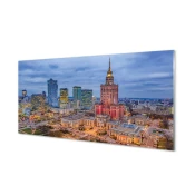 tulup.si Slika na akrilnem steklu Varšava panorama sončnem zahodu 100x50 cm 4 obešalnika