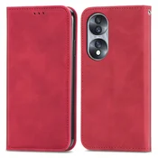 Rdeča Elegantna Flip torbica (Honor 90)