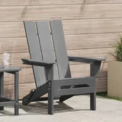 Sklopiva Adirondack stolica Svijetlo siva 80,5 x 74,5 x 92 cm