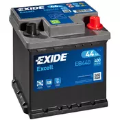 Exide akumulatorja lator Exide excell EB440 Fiat Punto. 44D+ 400A(EN) 175x175x190 40Ah-44Ah