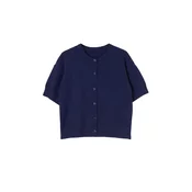 Trendyol ženski duks Wardrobe Essentials Navy Blue Short Sleeve Knitwear Cardigan, plava