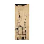 Canvas Slika na platnu Standing Girl, Egon Schiele, 40 x 100 cm