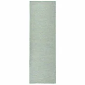 Vidaxl Zunanja preproga ploščato tkanje 80x250 cm turkizna