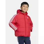adidas Zimska jakna adicolor JV8550 Rdeča Loose Fit