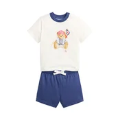 Polo Ralph Lauren Komplet majica in kratke hlače 320B14037001 Modra Regular Fit