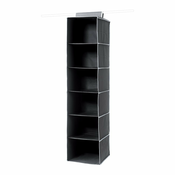 Črn viseči organizator s 6 predali Compactor Garment So