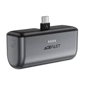 Power bank Acefast M9 s 5000 mAh kapaciteto, LED indikatorjem in dvojnim USB-C izhodom - črn