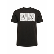 Armani Exchange za moške. 8NZTCKZ8H4Z1200 Kvadratna majica črna (XS), Črna, Priložnostno, Bombaž, Kratek rokav